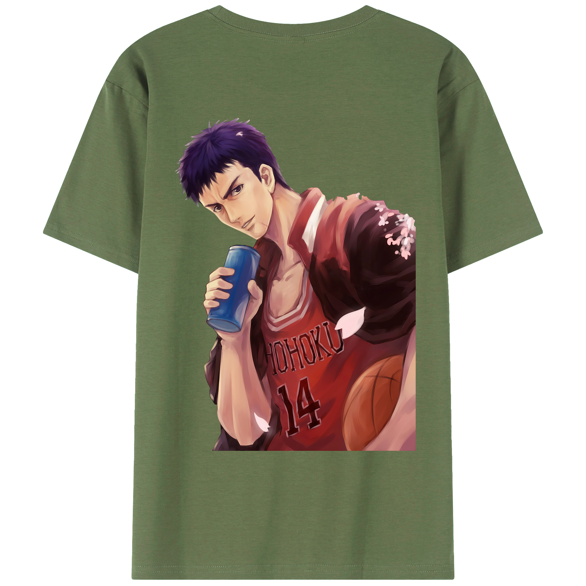 （画像用） SLAM DUNK／スラムダンク 綿100％ メンズ半袖Tシャツ（バックプリント） 通気性